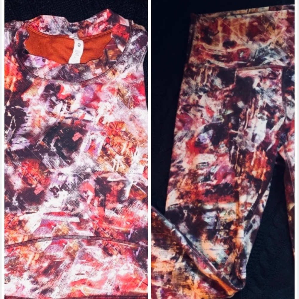 Lululemon Set Size 10, long line sports Bra and matching Leggings.